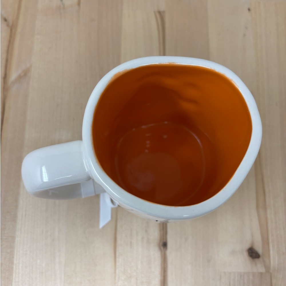 Rae Dunn TRICK OR TREAT Mug Double Sided Orange Inside Halloween Disney New - Picture 3 of 4